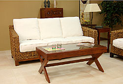 Sofa Rustico 3 Plazas Abaca Calado