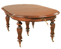 Mesa Victoriana Oval 5 Patas 4 Extensibles