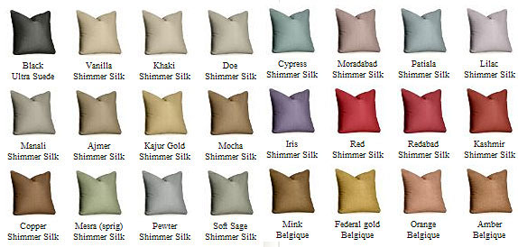colores de seda para la chaisseloungue de Christopher Guy