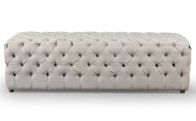 Taburete pie de cama lavardens vintage Artisan tufted