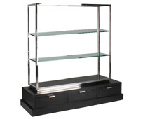 Mueble tv negro acero Vermon