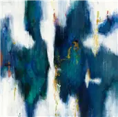 Cuadro canvas textura azul I