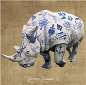 Cuadro canvas figurativo rinoceronte tatuado Cuadro canvas figurativo rinoceronte tatuado