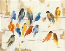 Cuadro canvas pajaritos