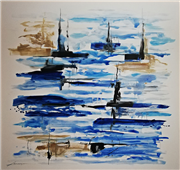 Cuadro pintura original up in the skyes