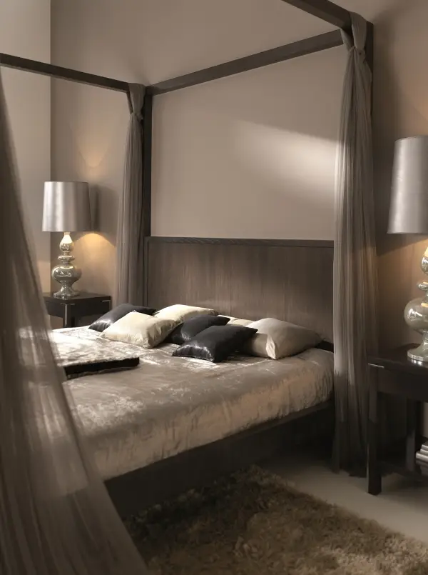 Cama con dosel contemporanea Rome