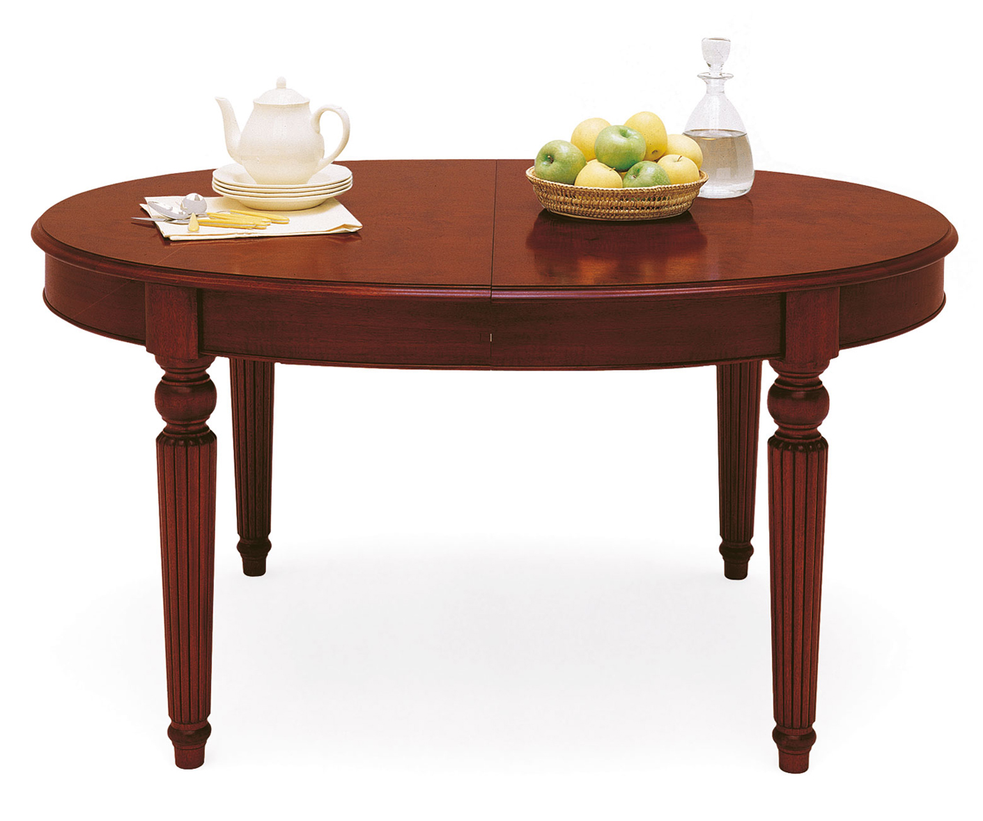 Mesa de Comedor Madera de comedor de manivela oval extensible cl�sica Victoriana Mesa de Comedor Madera de comedor de manivela oval extensible cl�sica Victoriana