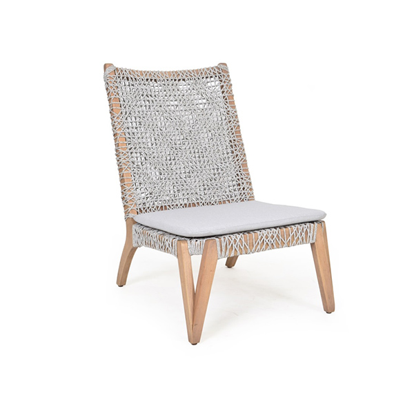 Sillón relax Con escabel Cuerda y madera Delat