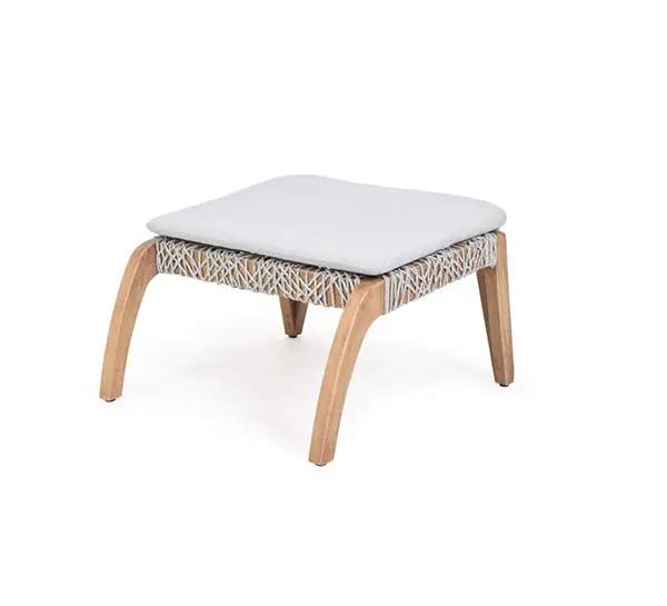 Sillón relax Con escabel Cuerda y madera Delat
