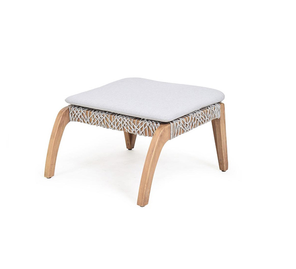 Sillón relax Con escabel Cuerda y madera Delat