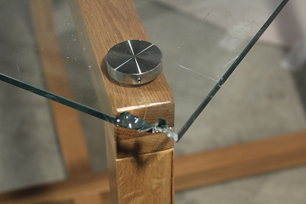 Mesa de comedor cristal nórdica Cross Lig.defectos