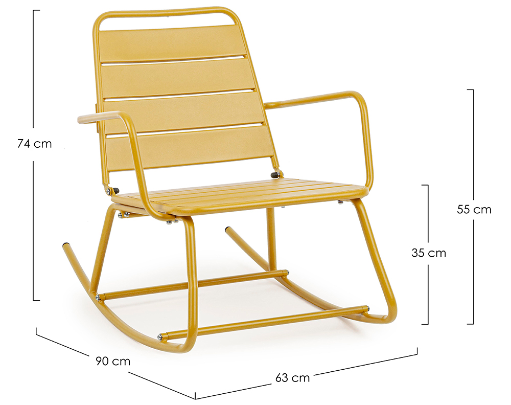 Mecedora ocre de jardín Dondolo