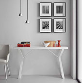 Mesa Consola Extensible Blanca Atik