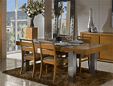 Mesa de comedor Acero y Roble Dubrovnik