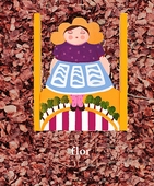 Cabecero infantil.Flor