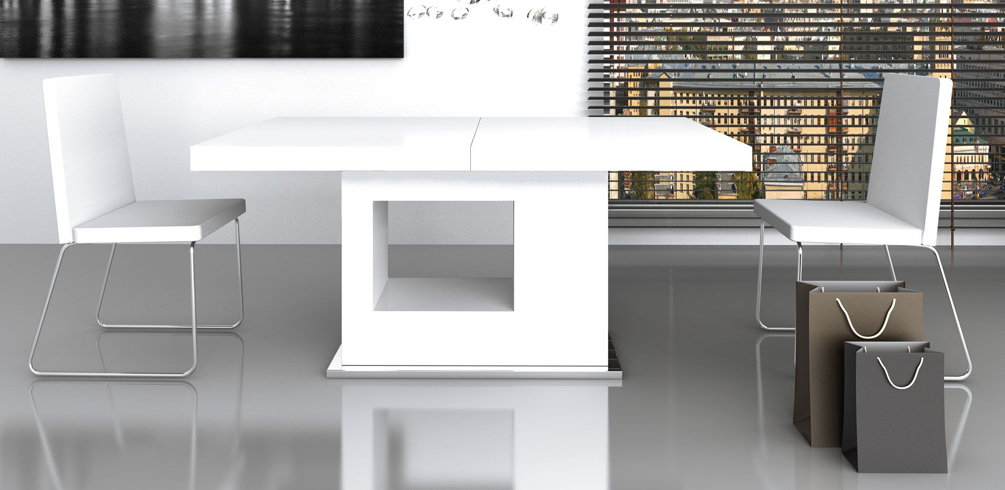 Mesa Comedor extensible Moderna Lucrecia en Portobellostreet.es Mesa Comedor extensible Moderna Lucrecia en Portobellostreet.es