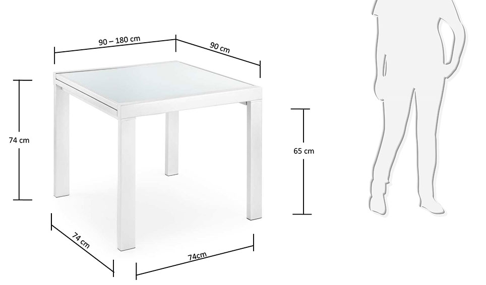 Mesa de comedor cuadrada exten. Oregon en Portobellostreet.es Mesa de comedor cuadrada exten. Oregon en Portobellostreet.es