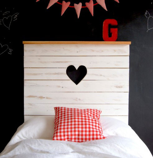 Cabecero rectangular infantil corazón Cabecero rectangular infantil corazón