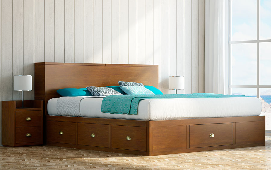 Cama de madera con cajones Chianti en Portobellostreet.es