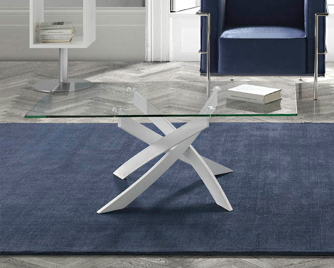 Mesa de centro rectangular moderna xenon en portobellostreet.es Mesa rectangular acero moderna