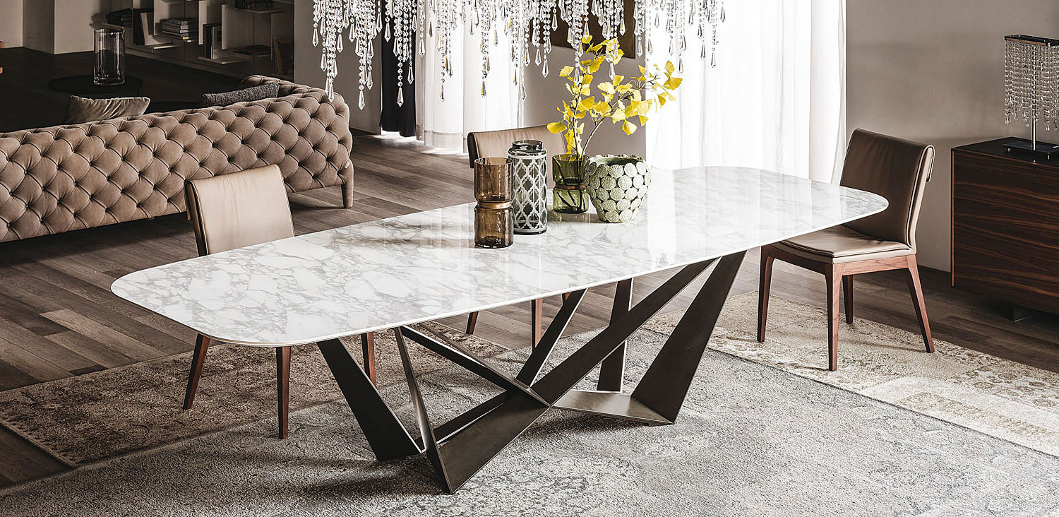 Mesa de comedor Skorpio Keramik Calacatta Cattelan en ... Mesa de comedor Skorpio Keramik Calacatta Cattelan en ...