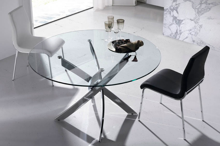 Mesa de comedor redonda moderna xenon en portobellostreet.es