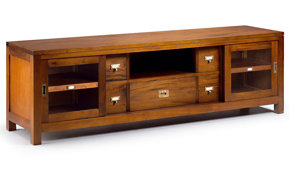 Mueble tv 2 puertas colonial Flamingo Mueble tv 2 puertas colonial Flamingo