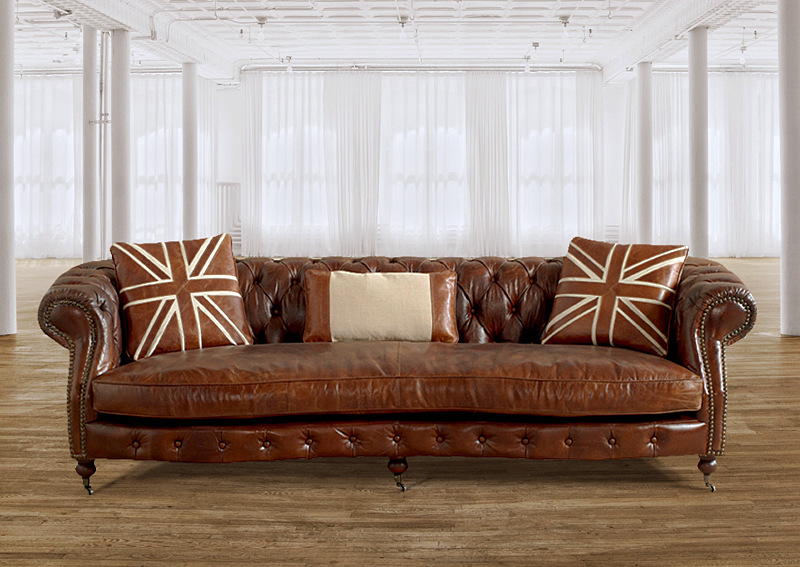 Sofa Chester piel envejecida Kusten Sofa Chester piel envejecida Kusten