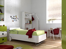 Cama convertible en librer�a