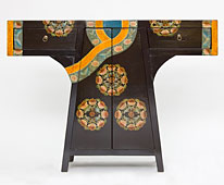 mueble colonial Consola_China_Kimono_Negra