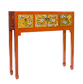 mueble colonial Consola_China_Rojo_Mariposas