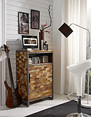 Mueble Auxiliar con Puerta teca reciclada