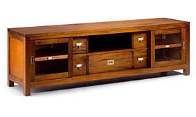 Mueble TV 2 puertas 5 cajones - Muebles de Tv Coloniales - Muebles Coloniales y Muebles R�sticos