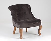 Pack 2 Butacas Gris Oscuro Velour - Butacas Vintage - Muebles de Estilo Vintage