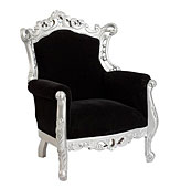 mueble vintage Sillon_Barroco_plata_y_negro