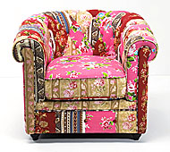 Sillon Chester Capitone Patchwork Calido - Sof�s Vintage - Muebles de Estilo Vintage