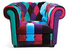 Sillon Chester Capitone Patchwork - Sof�s Vintage - Muebles de Estilo Vintage
