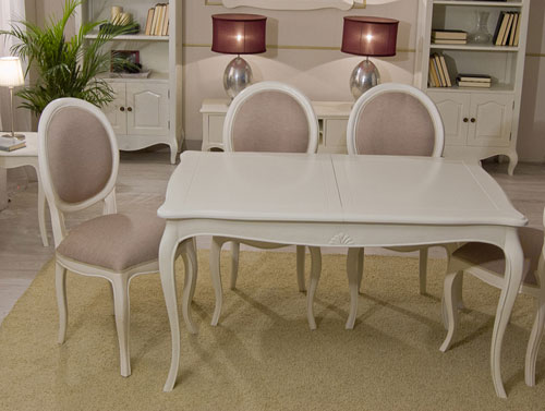 Mesa de comedor extensible blanca Vintage París en Portobellostreet.es Mesa de comedor extensible blanca Vintage París en Portobellostreet.es