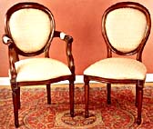 Silla y Sill�n Franc�s Oval - Sillas - Muebles Cl�sicos