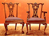 Silla y Sill�n Chippendale  Concha - Sillas - Muebles Cl�sicos