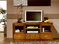 Mueble de Tv Colonial Cerezo CD 2 Puertas