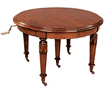 Mesa de Comedor Victoriana Redonda 5 Patas 4 Extensibles