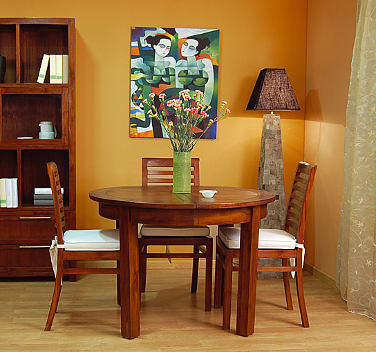 Mesa redonda extensible colonial kaylee en portobellostreet.es Mesas de comedor redondas modernas