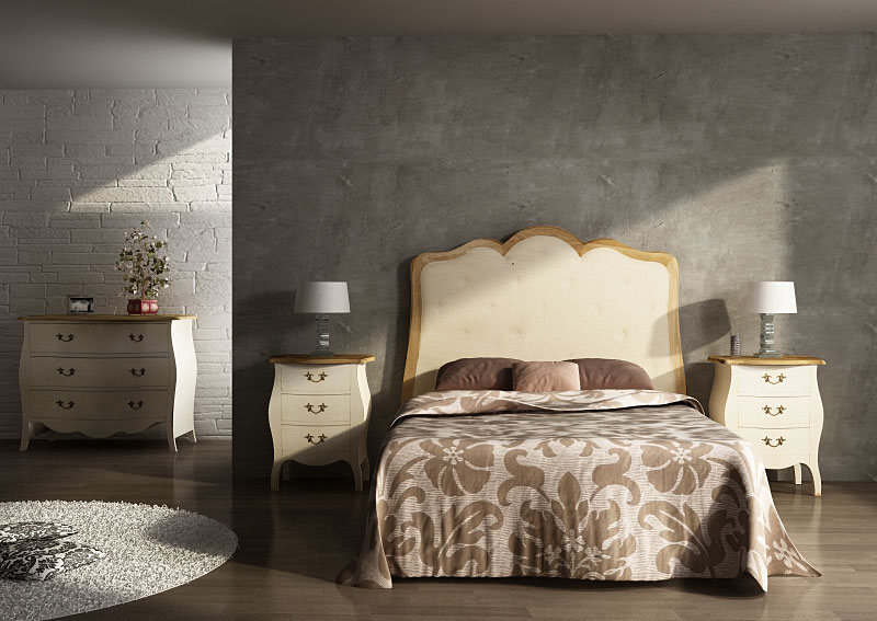 Dormitorio louis roble y tapizado blanco no disponible en ...