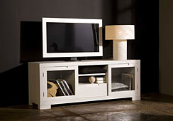 Mueble de Tv lacado en blanco Elba