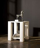 Mesa de Rinc�n Elba lacada en blanco