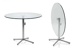 mueble de dise�o Mesa_de_cristal_y_acero_inox_plegable