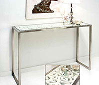 Consola Acero Inox. + N�car Blanco