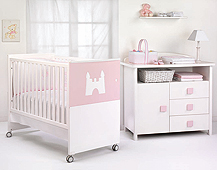 Cuna Broadway 61 Rosa - Ambientes Dormitorios Infantiles y Juveniles - Muebles Infantiles