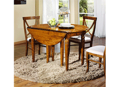 Mesa de comedor roble redonda extensible